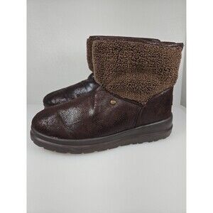 Skechers BOBS Cherish Freedom Winter Boots Memory Foam Brown # 33985 Women's 11